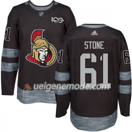 Herren Eishockey Ottawa Senators Trikot Mark Stone 61 1917-2017 100th Anniversary Adidas Schwarz Authentic